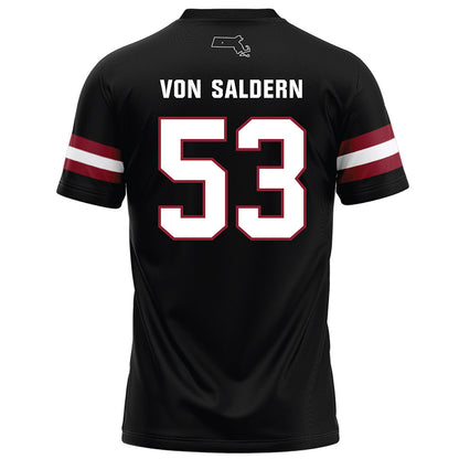 UMass - NCAA Football : Magnus Von Saldern - Black Football Jersey