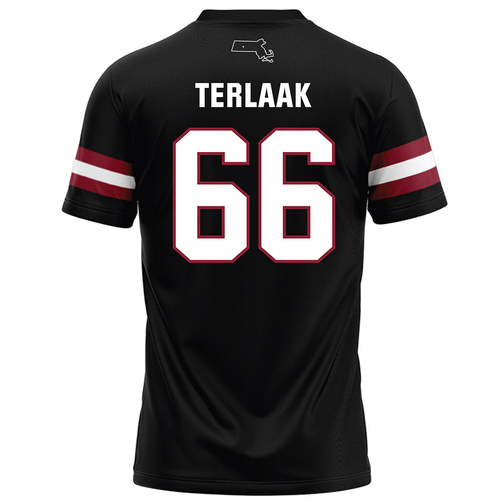 UMass - NCAA Football : Wyatt Terlaak - Black Football Jersey