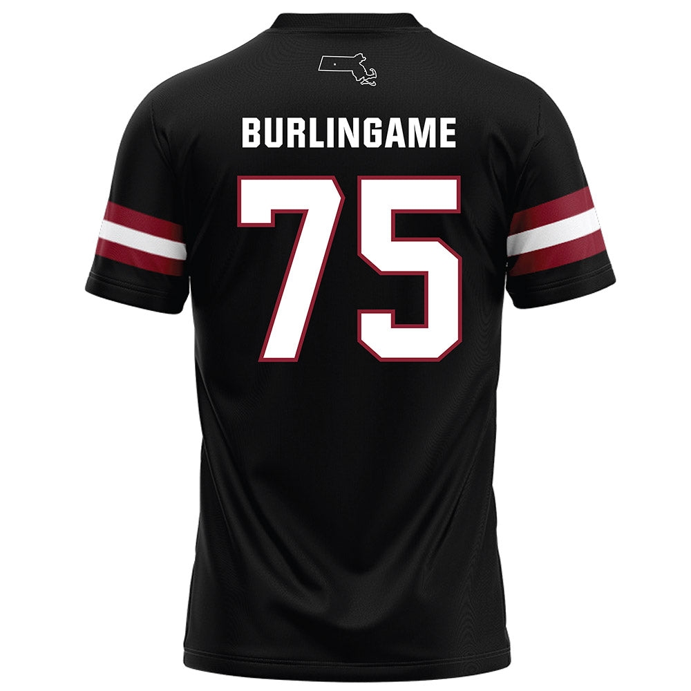 UMass - NCAA Football : Tanner Burlingame - Black Football Jersey-1