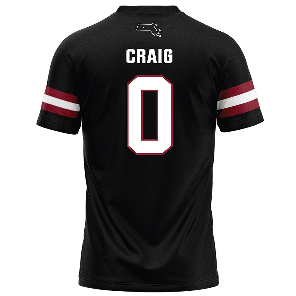 UMass - NCAA Football : Derrieon Craig - Black Football Jersey-1