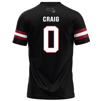 UMass - NCAA Football : Derrieon Craig - Black Football Jersey-1
