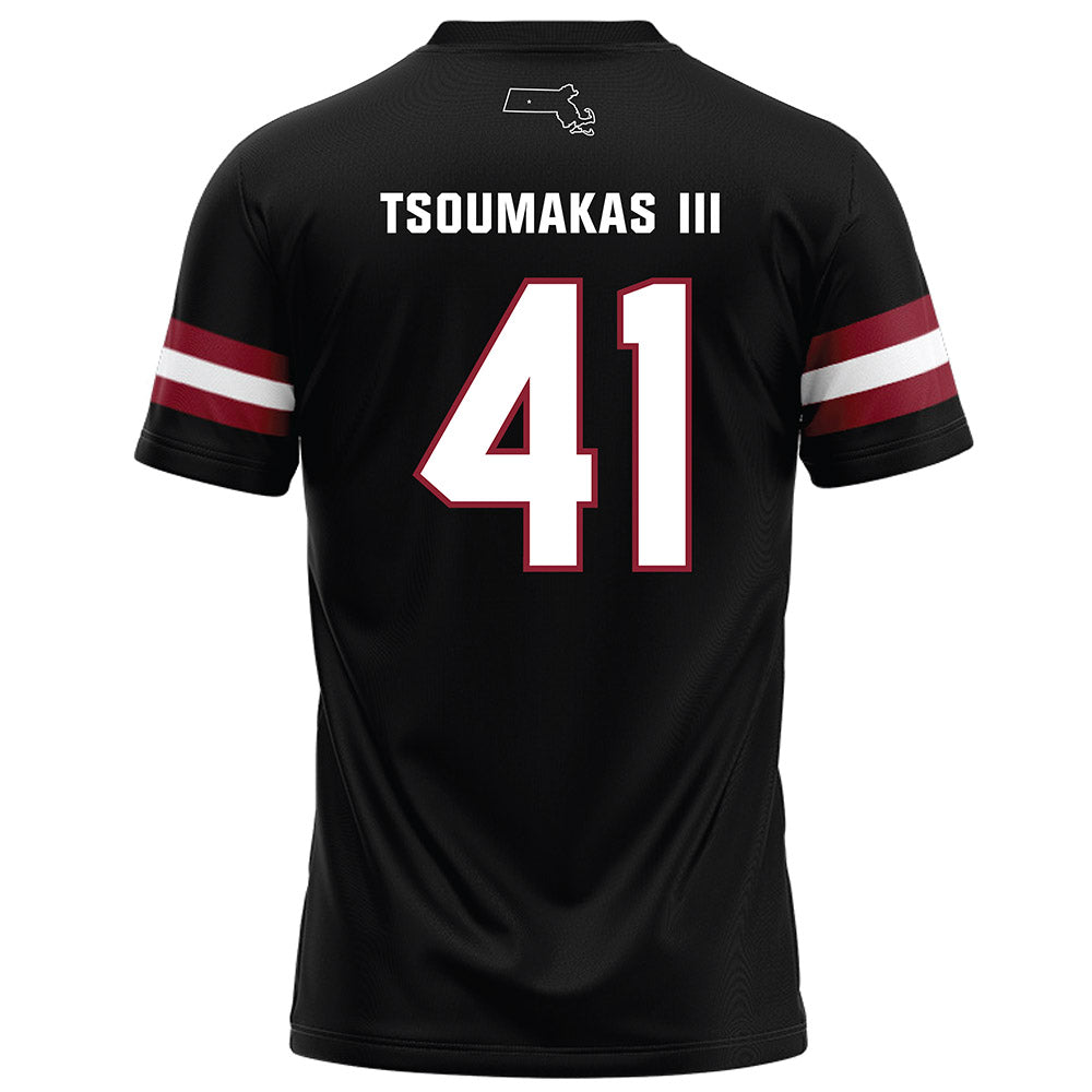 UMass - NCAA Football : Alex Tsoumakas III - Black Football Jersey