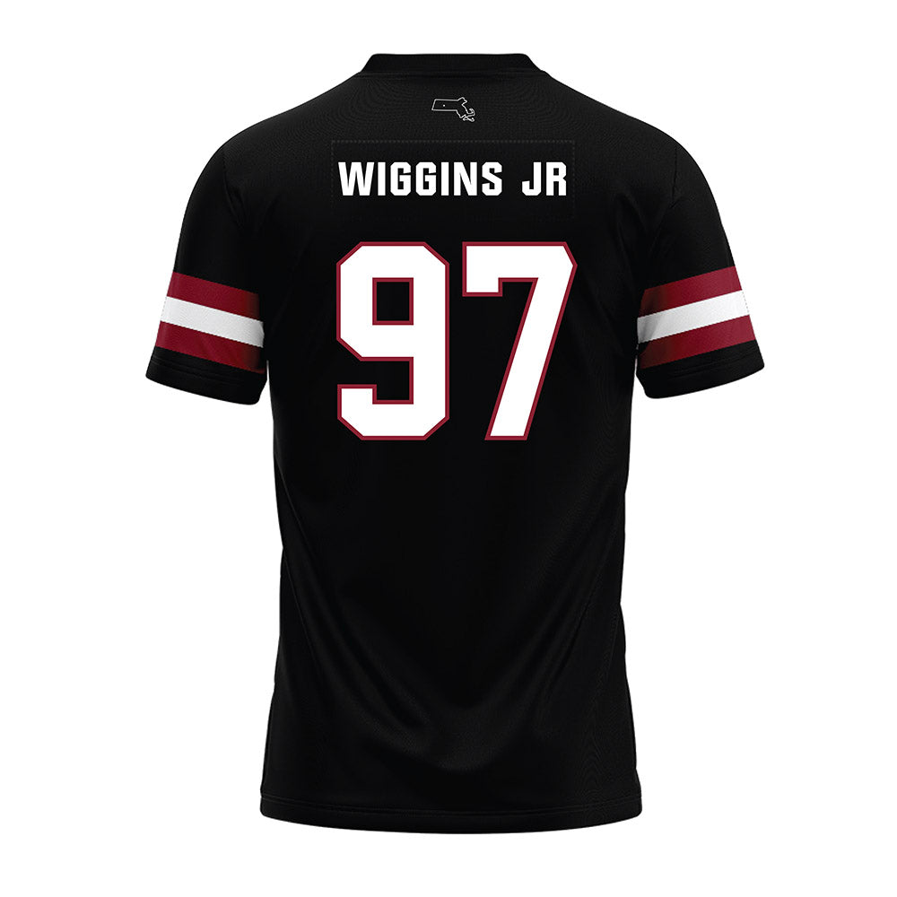 UMass - NCAA Football : Jermaine Wiggins Jr - Black Premium Football Jersey