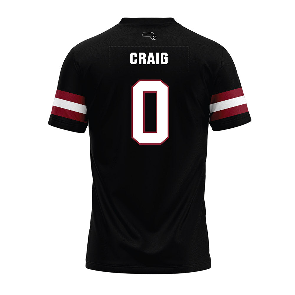 UMass - NCAA Football : Derrieon Craig - Black Premium Football Jersey-1