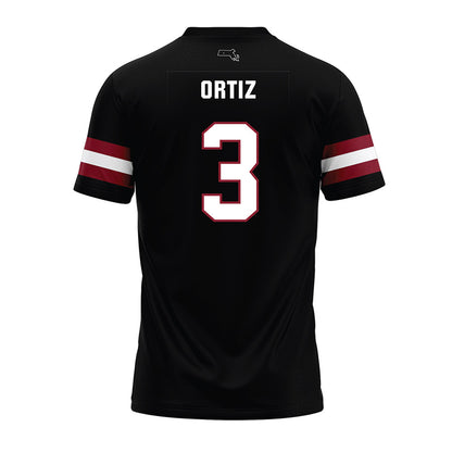 UMass - NCAA Football : Steven Ortiz - Black Premium Football Jersey