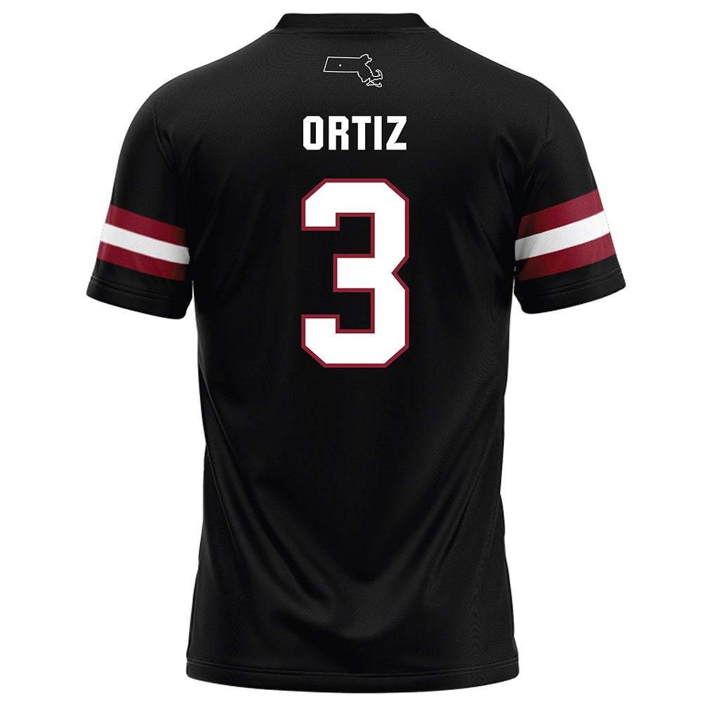 UMass - NCAA Football : Steven Ortiz - Black Football Jersey