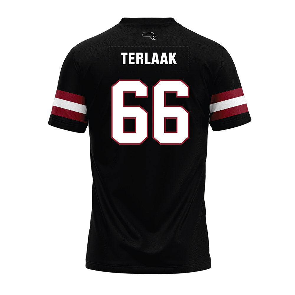 UMass - NCAA Football : Wyatt Terlaak - Black Premium Football Jersey