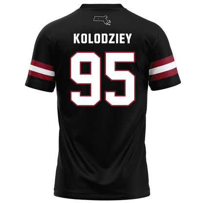 UMass - NCAA Football : CJ Kolodziey - Black Football Jersey