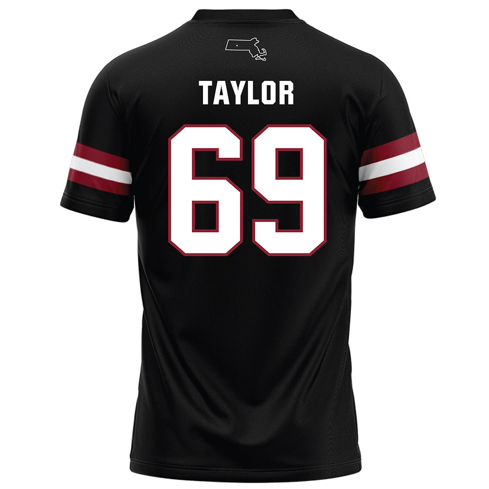 UMass - NCAA Football : Brock Taylor - Black Football Jersey-1