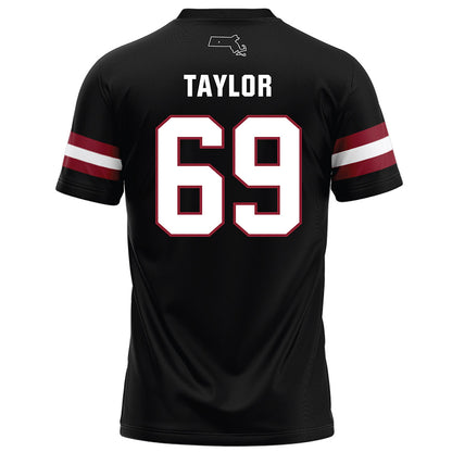UMass - NCAA Football : Brock Taylor - Black Football Jersey-1
