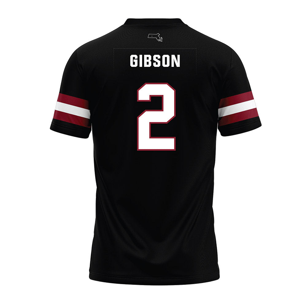 UMass - NCAA Football : Jacquon Gibson - Black Premium Football Jersey