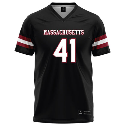 UMass - NCAA Football : Alex Tsoumakas III - Black Football Jersey