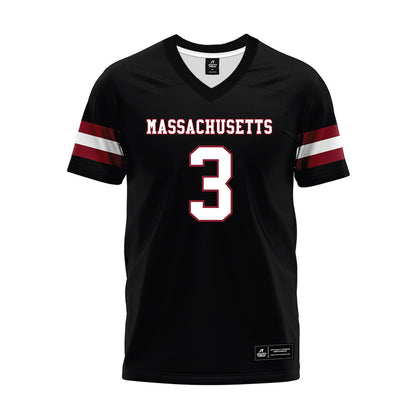 UMass - NCAA Football : Taisun Phommachanh - Black Premium Football Jersey