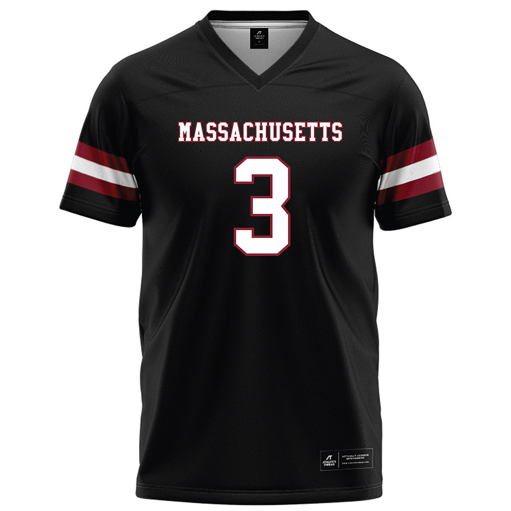 UMass - NCAA Football : Kendall Bournes - Black Football Jersey-0