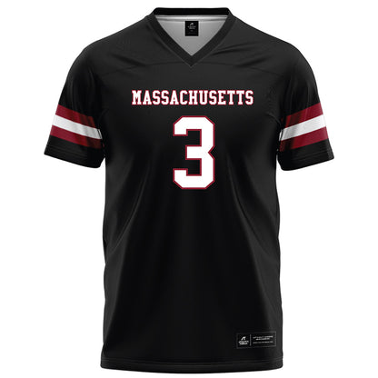 UMass - NCAA Football : Kendall Bournes - Black Football Jersey-0