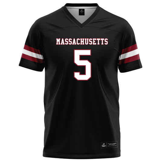 UMass - NCAA Football : Tyler Martin - Black Football Jersey