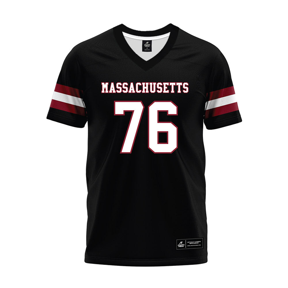 UMass - NCAA Football : Riley Bloch - Black Premium Football Jersey