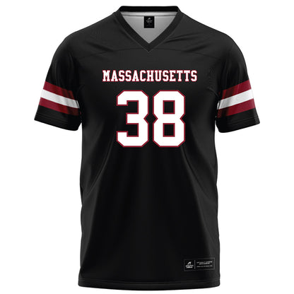 UMass - NCAA Football : Zeraun Daniel - Black Football Jersey-0