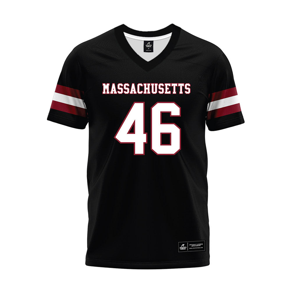 UMass - NCAA Football : Marcus Lye - Black Premium Football Jersey-0