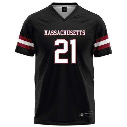 UMass - NCAA Football : Te'Rai Powell - Black Football Jersey