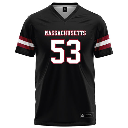 UMass - NCAA Football : Magnus Von Saldern - Black Football Jersey