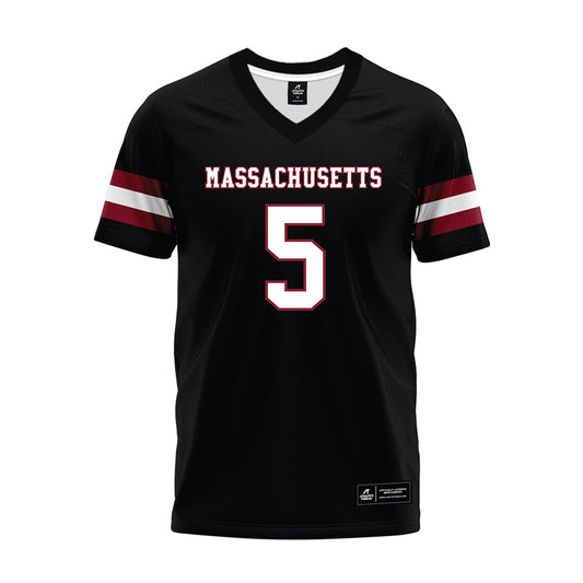 UMass - NCAA Football : Tyler Martin - Black Premium Football Jersey