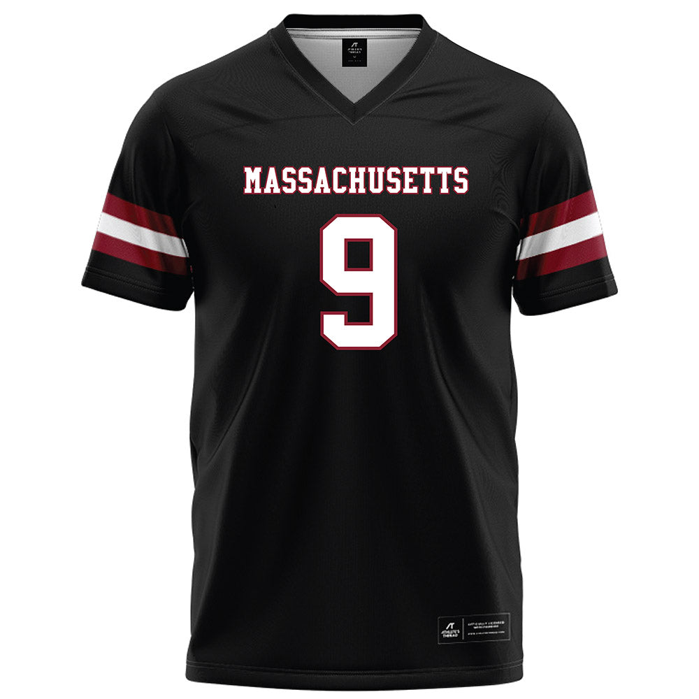 UMass - NCAA Football : Grant Jordan - Black Football Jersey-0