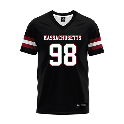 UMass - NCAA Football : Riley Moore - Black Premium Football Jersey