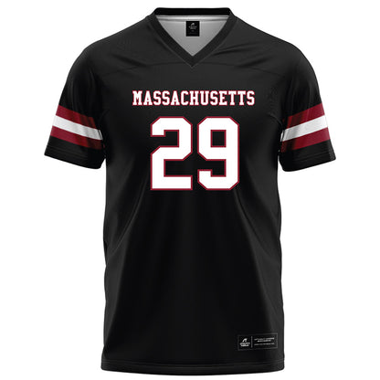 UMass - NCAA Football : Caden Ghannam - Black Football Jersey