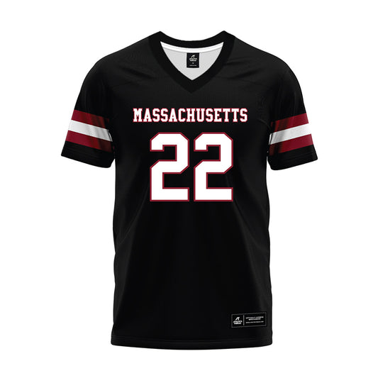 UMass - NCAA Football : Cookie Desiderio - Black Premium Football Jersey-0