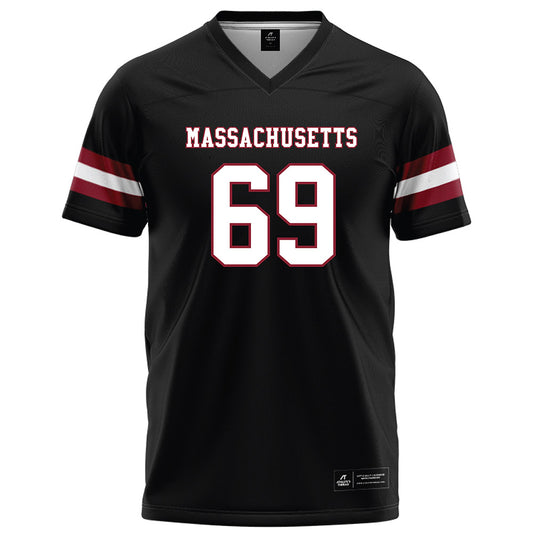 UMass - NCAA Football : Brock Taylor - Black Football Jersey-0