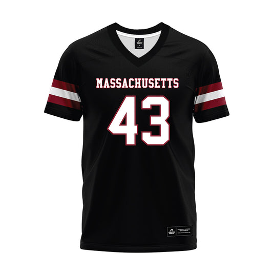UMass - NCAA Football : Edward Phillipson - Black Premium Football Jersey-0