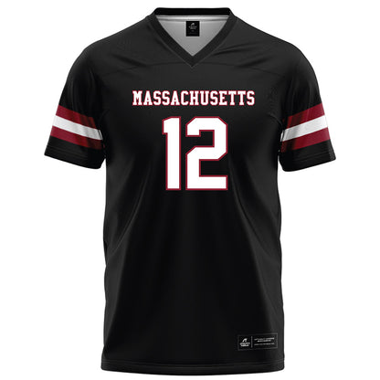 UMass - NCAA Football : Sam Staruch - Black Football Jersey