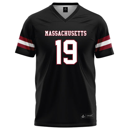 UMass - NCAA Football : Zach Lawrence - Black Football Jersey-0
