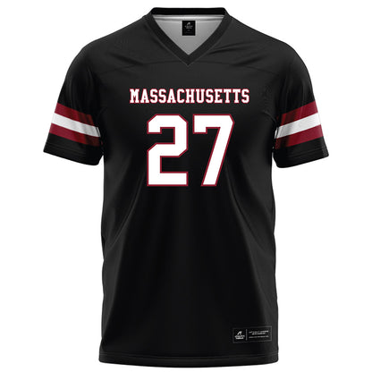 UMass - NCAA Football : Michael Pangaro - Black Football Jersey