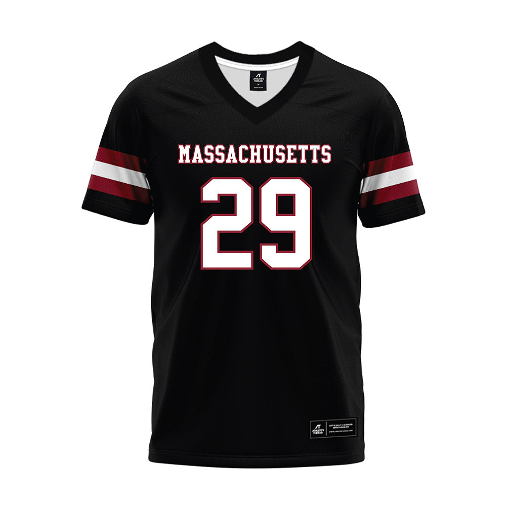 UMass - NCAA Football : Jacob Lurie - Black Premium Football Jersey