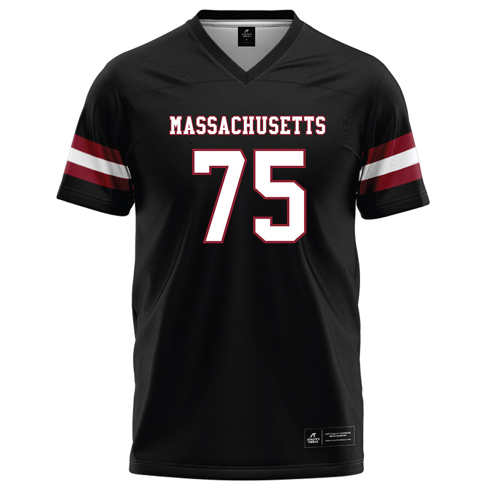 UMass - NCAA Football : Tanner Burlingame - Black Football Jersey-0