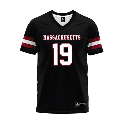 UMass - NCAA Football : Zach Lawrence - Black Premium Football Jersey-0