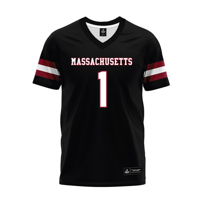 UMass - NCAA Football : Brandon Rose - Black Premium Football Jersey-0