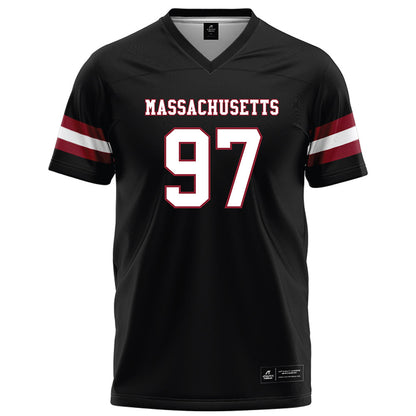 UMass - NCAA Football : Jermaine Wiggins Jr - Black Football Jersey