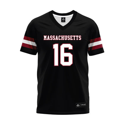 UMass - NCAA Football : Noah Staples - Black Premium Football Jersey