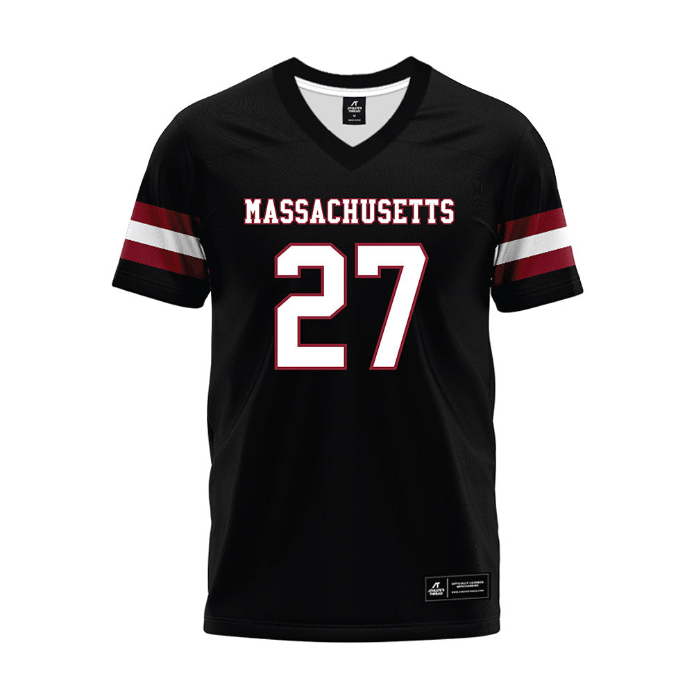 UMass - NCAA Football : Michael Pangaro - Black Premium Football Jersey