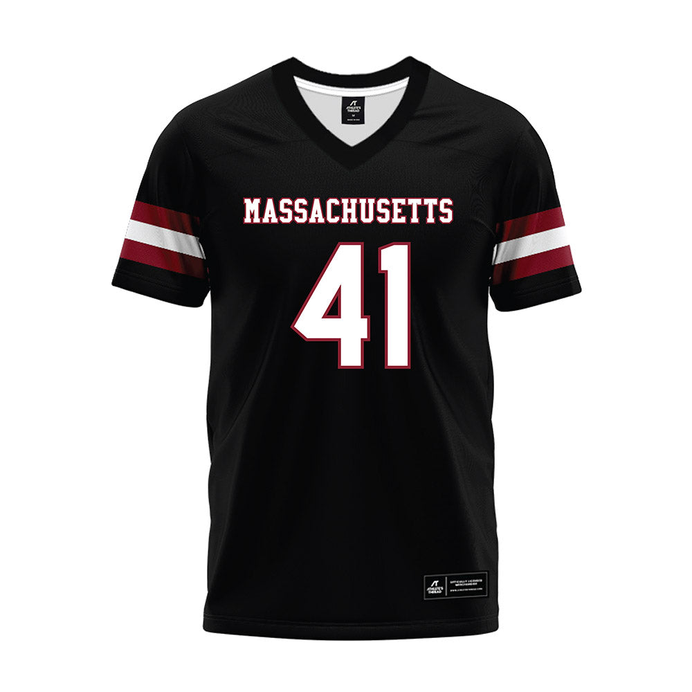 UMass - NCAA Football : Alex Tsoumakas III - Black Premium Football Jersey