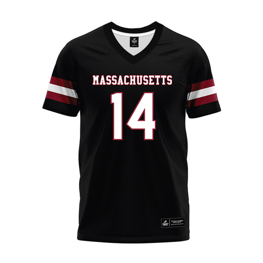 UMass - NCAA Football : Kezion Dia-Johnson - Black Premium Football Jersey