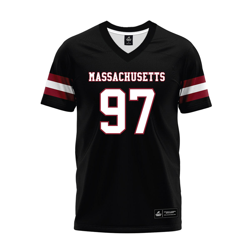 UMass - NCAA Football : Jermaine Wiggins Jr - Black Premium Football Jersey