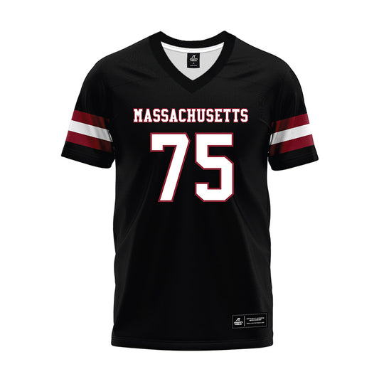 UMass - NCAA Football : Tanner Burlingame - Black Premium Football Jersey-0