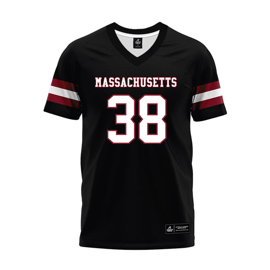 UMass - NCAA Football : Zeraun Daniel - Black Premium Football Jersey-0
