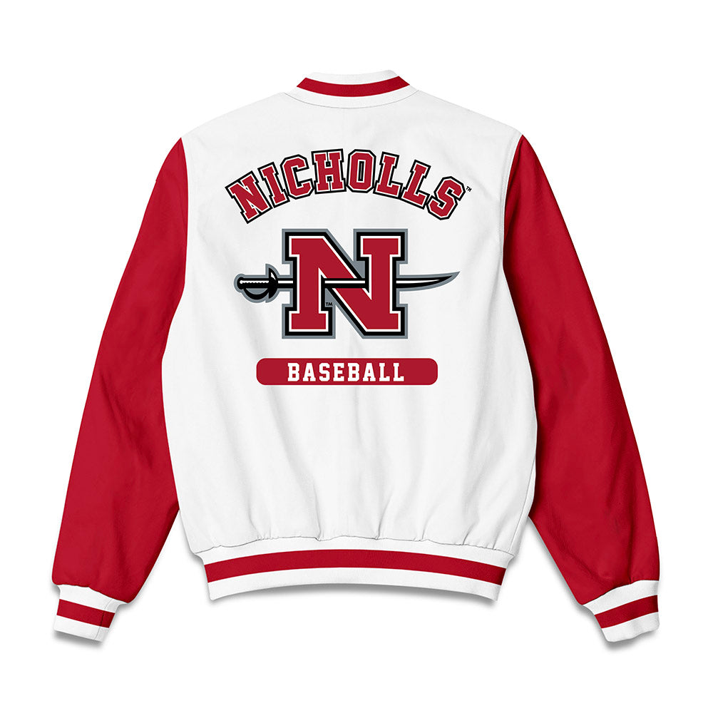 Nicholls State - NCAA Baseball : Cole Poirrier - Bomber Jacket-1