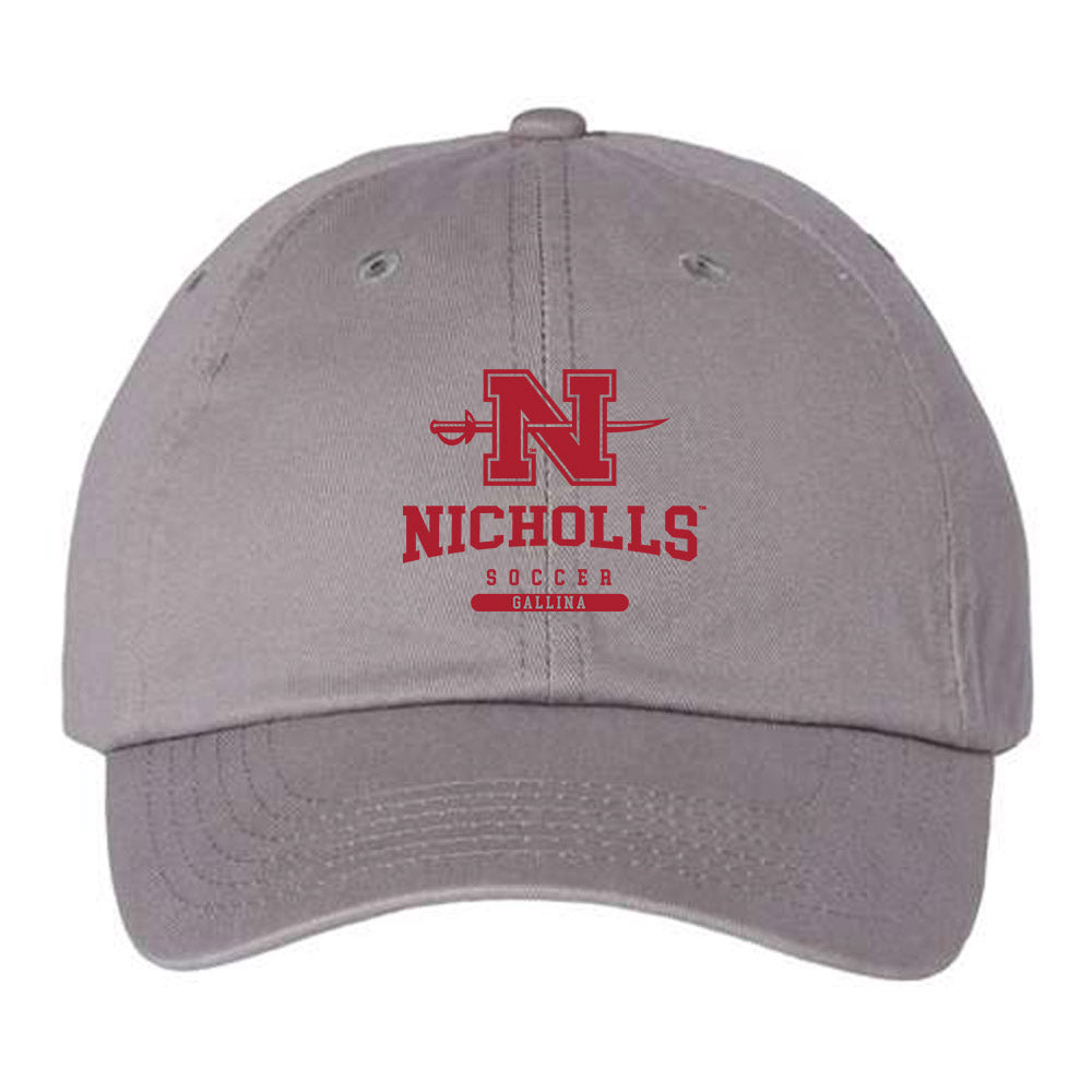 Nicholls State - NCAA Women's Soccer : Mia Gallina - Dad Hat-0