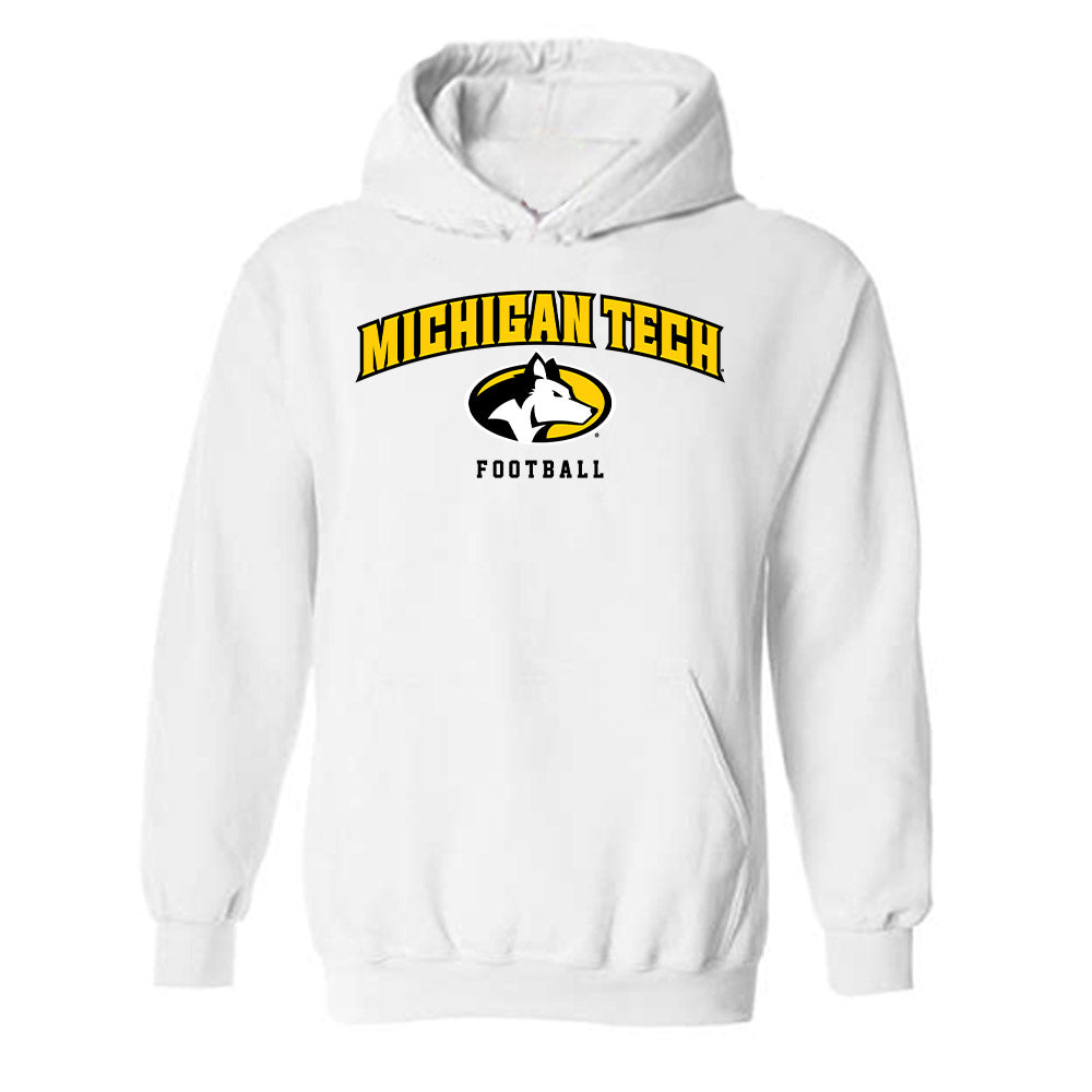 Michigan Tech - NCAA Football : Gauge Heikkinen - Classic Shersey Hooded Sweatshirt-0